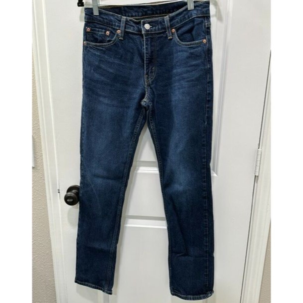 Levi's 511 Slim Fit Jeans Mens 30x32 Dark Wash Blue Excellent WaterLess Stretch